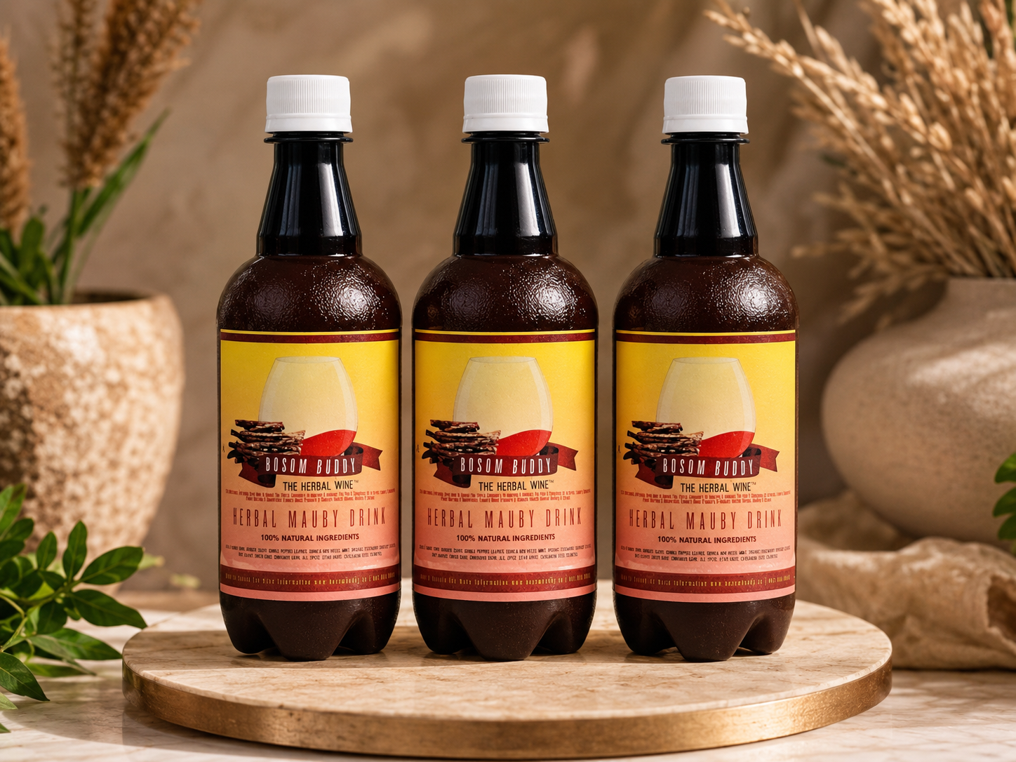 Herbal Mauby 375ml — 3-Pack