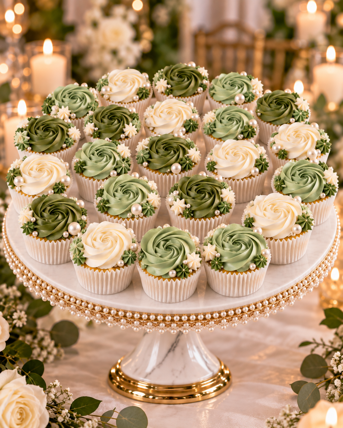 Wedding Cupcakes 24-Pack — Purple & White