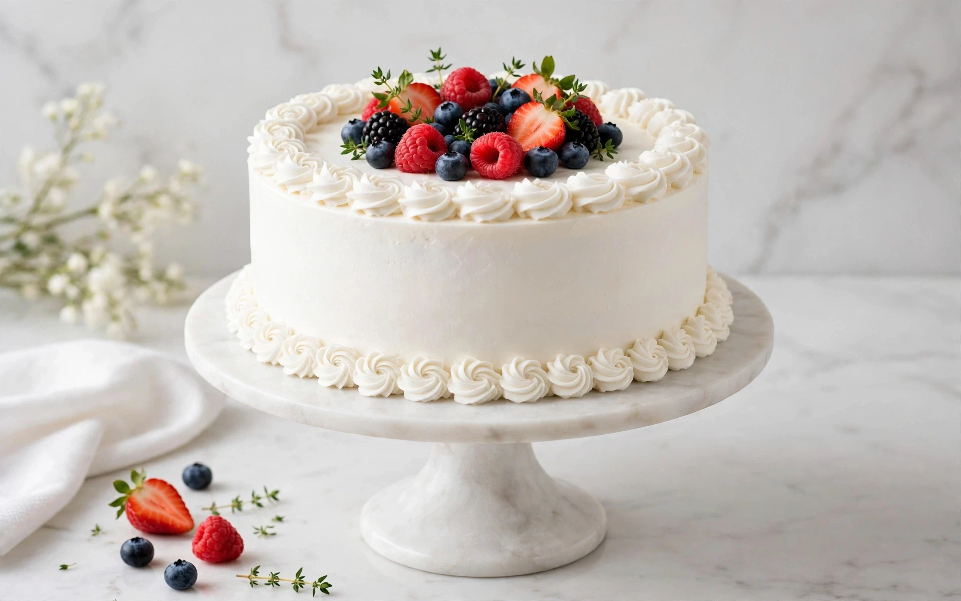 White Berry Cake 9-Inch